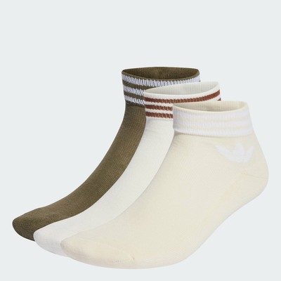 adidas Phong cách sống Tất Trefoil cao đến cổ chân 3 đôi Unisex trắng IL5031