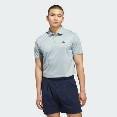 adidas Đánh gôn ÁO POLO IN HỌA TIẾT DỆT NỔI CHUYÊN DỤNG Nam màu xanh lá JY5464