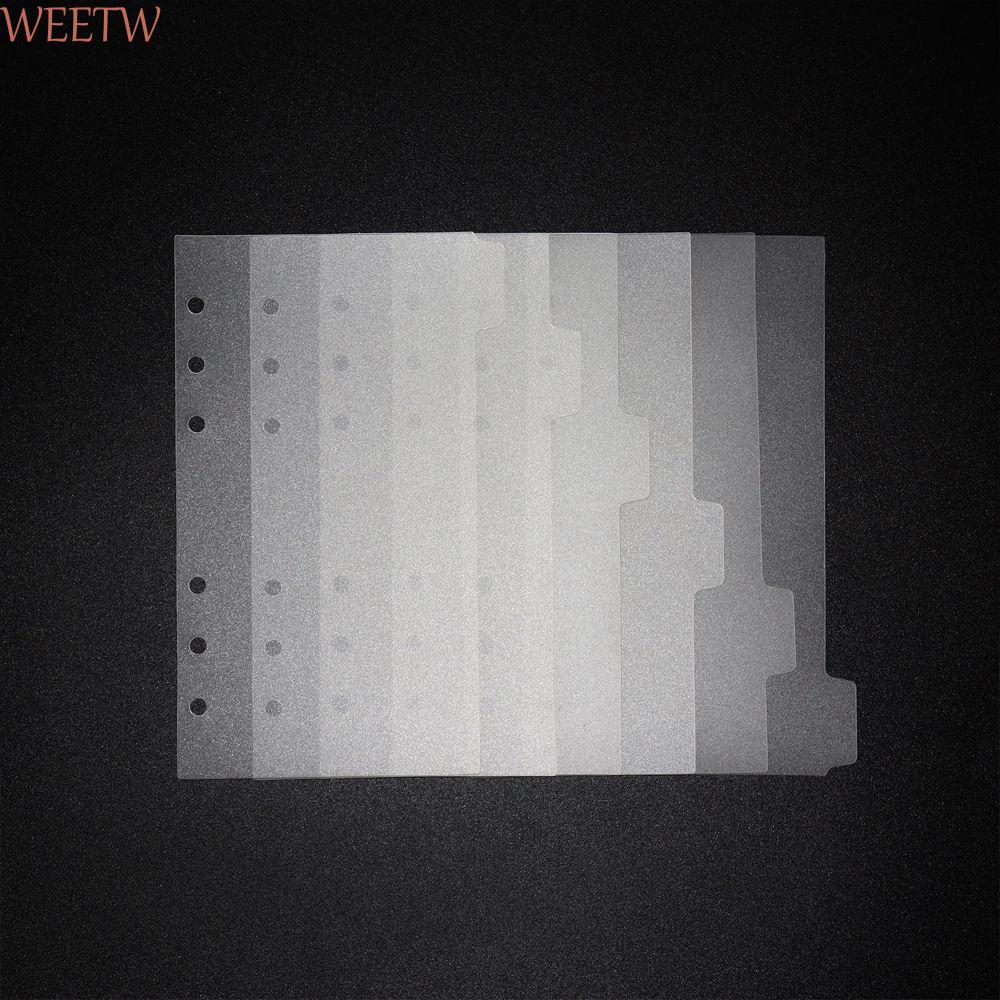 WEETW Binder Index Dividers Binding Supplies PVC Separator Trang Văn phòng phẩm Sáng tạo Loose Leaf 