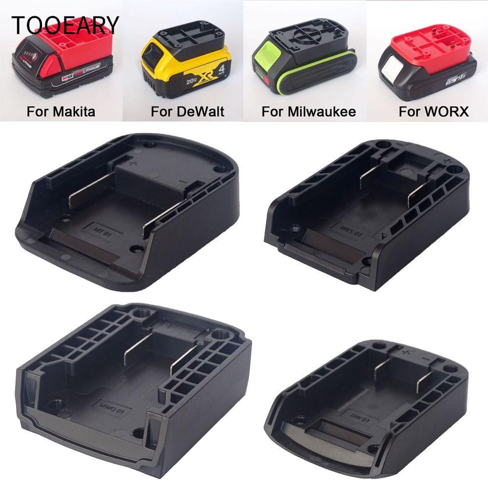 TAINAKARITSU DIY Adapter, Đầu nối pin bền di động, Vỏ đầu sạc ABS cho pin Lithium Makita / DeWalt / 