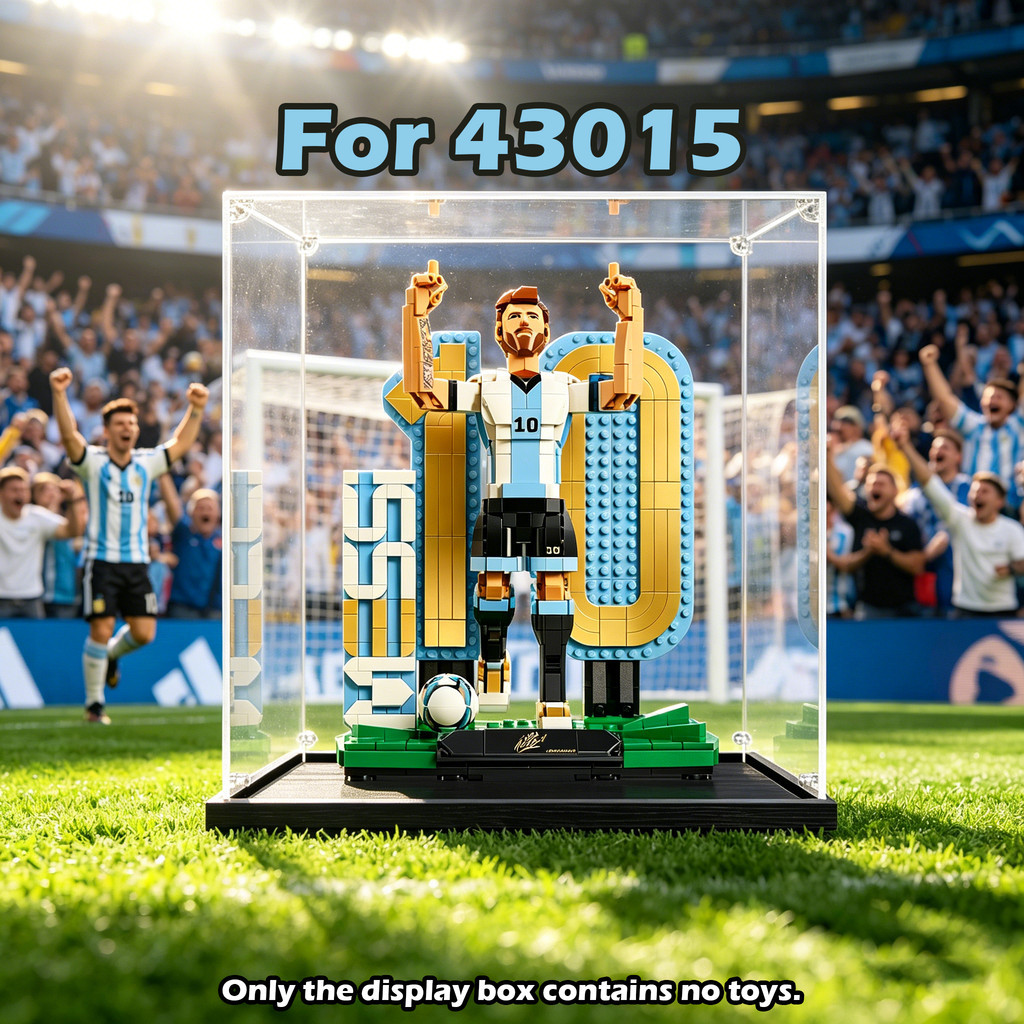 hộp mica trong suốt Lego Storage Box Acrylic Display Case For 43015 Lionel Messi – Soccer Legend Fig