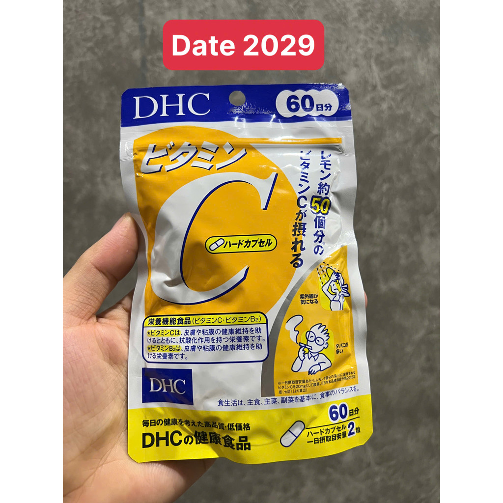 [Date 2029] DHC Vitamin C gói 120 viên 60 NGAỲ chính hãng nội địa Nhật bản, vitamin c dhc