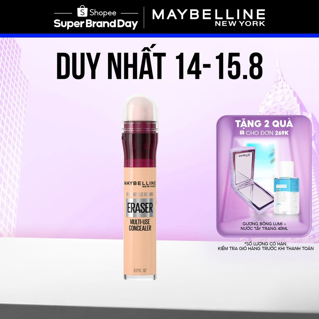 Bút Cushion Che Khuyết Điểm Đa Năng Instant Age Rewind Eraser Multi-use Concealer Maybelline New York 6ml