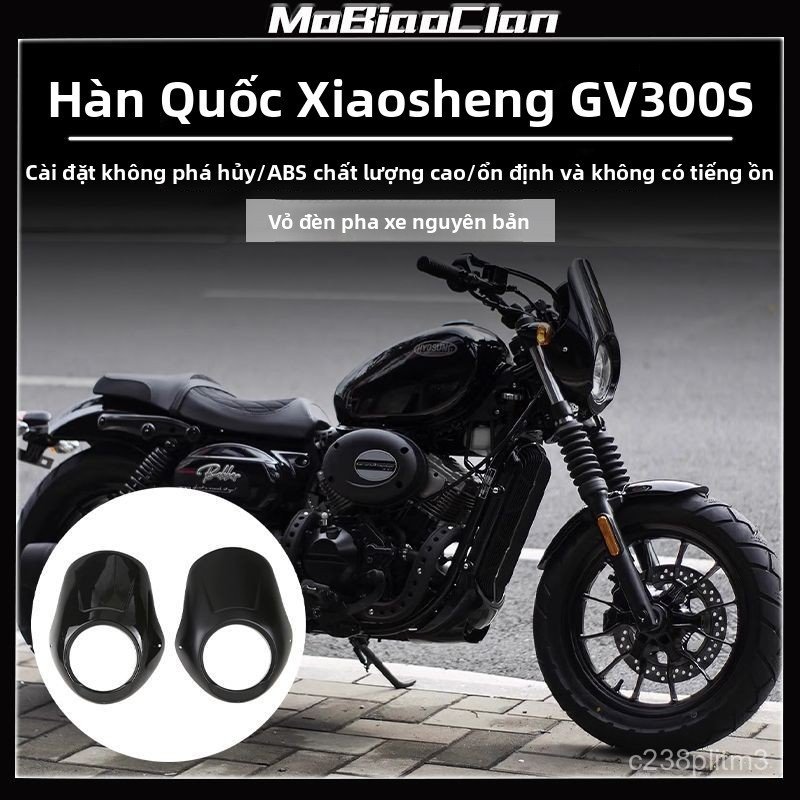 Ốp đầu đèn pha xe máy Qingqi Dahan GV300/GV300s trang trí thẩm mỹ dễ lắp