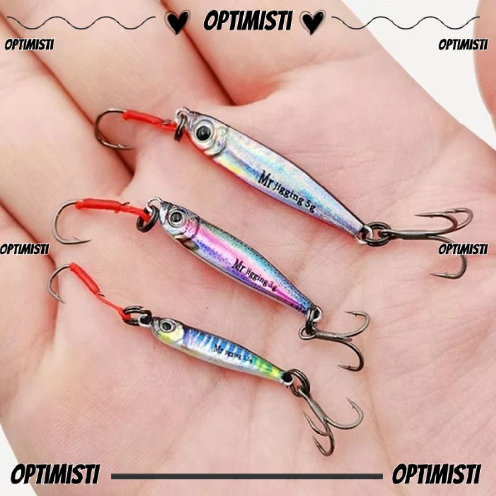 Mồi Jigging Micro OPTIMISTI, Trọng lượng 1,5 / 3g / 5g Bionics Design Mini Jig Lure, Bionic Sequin B