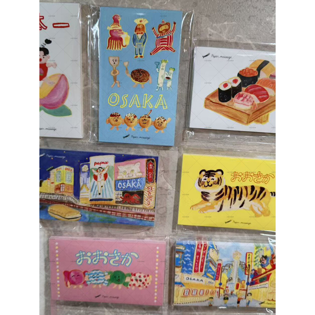 Tin nhắn giấy Nhật Bản Phong cách mới Osaka Limited mini Note Note Note Notebook Chất liệu Sticker
