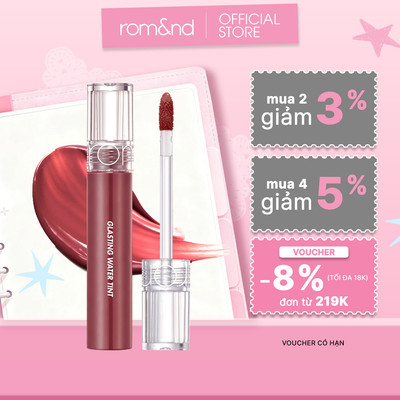 [Rom&nd] [Màu 14-17] Son tint nước siêu lì lâu trôi Hàn Quốc Romand Glasting Water Tint 4g
