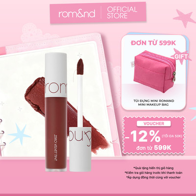[Rom&nd] Son kem lì cực nhẹ môi Hàn Quốc Romand Zero Velvet Tint 5.5g