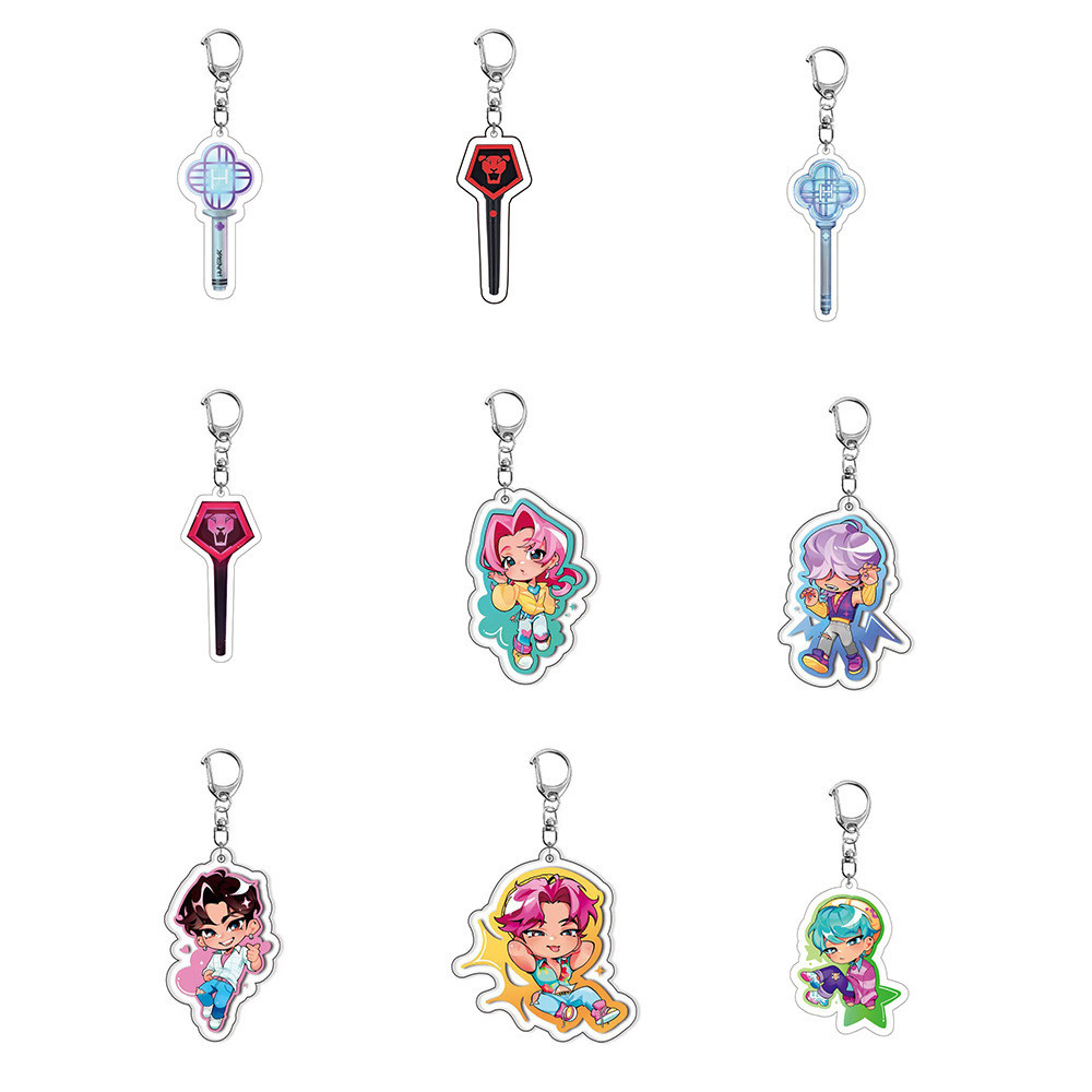 HUNTRIX HUNTRIX Acrylic Móc Khóa Túi Mặt Dây Chuyền Phụ Kiện Trang Sức KPOP Hàng Hóa