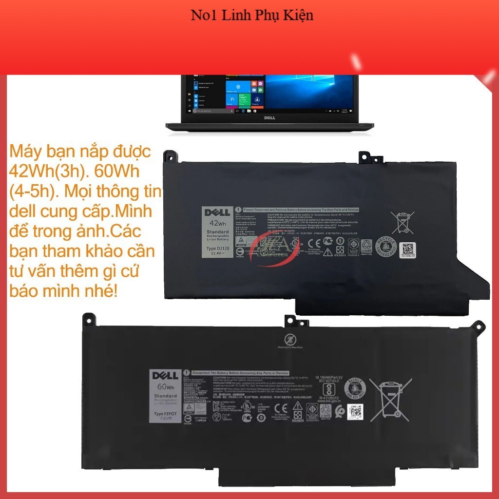 Pin Thay Thế cho Laptop Dell Latitude 7480