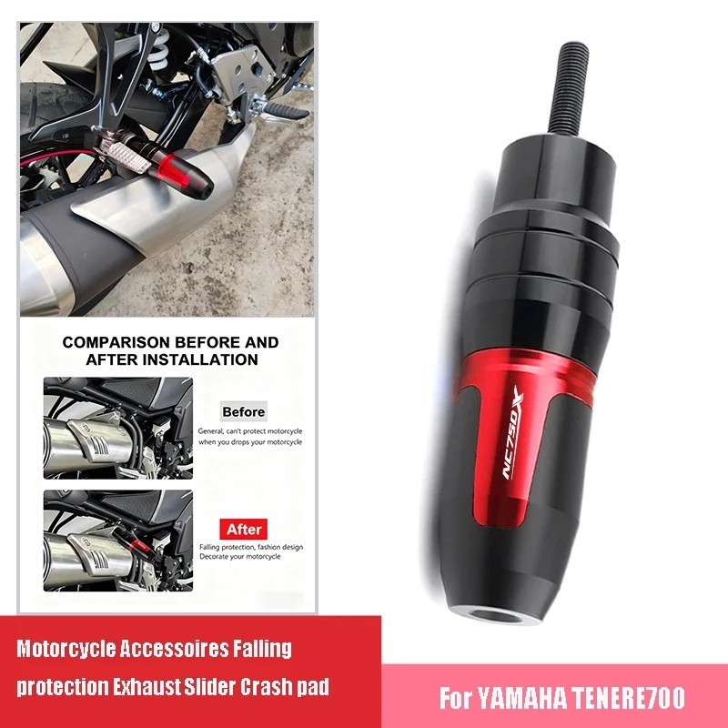 Thích hợp cho Honda NC750X NC 750X CNC NC-750X CNC Xe Máy Va Chạm Pad, Ống Xả Chống Sốc Khối Trượt, 
