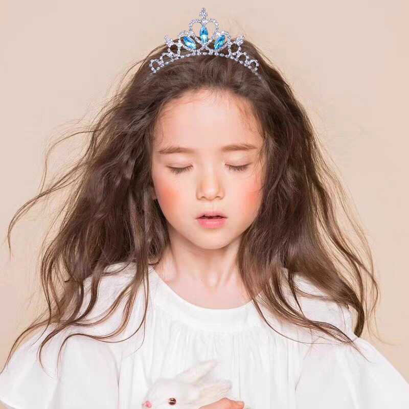 Frozen Elsa Trẻ Em Thái Mũ Công Chúa Bé Gái Kim Cương Giả Đầu Sinh Nhật Kẹp Tóc Elsa Phụ Kiện Tóc Ph
