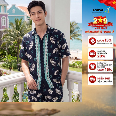 Bộ quần áo lanh nam May 10 mã 060126245ON 1