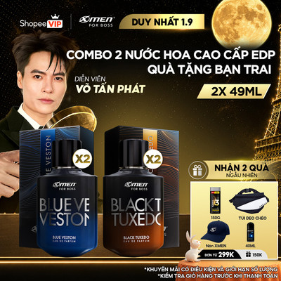[SVIP] Combo 2 Nước Hoa Nam Cao Cấp EDP X-Men for Boss 49ml-Hương Thơm Thanh Mát Phóng Khoáng Lịch Lãm-Quà Tặng Bạn