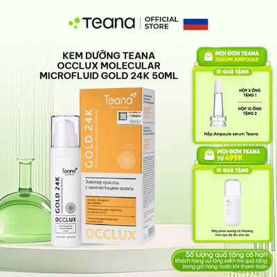 Kem dưỡng Teana Occlux  Molecular Microfluid Gold 24K trẻ hoá, làm sáng da chứa phân tử vàng 24K 50ml