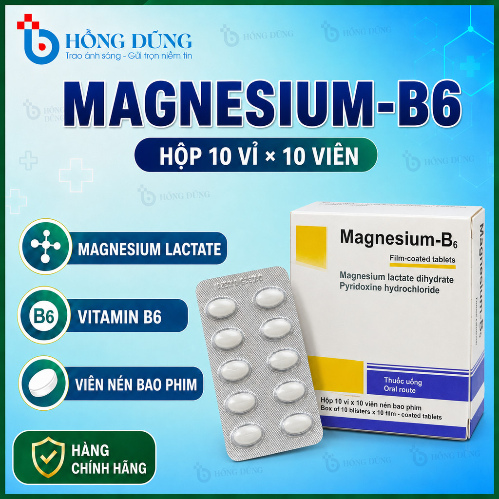 [CHÍNH HÃNG] Magie B6 Boston Viên Uống Bổ Sung Magie B6 (10 vỉ x 10v)