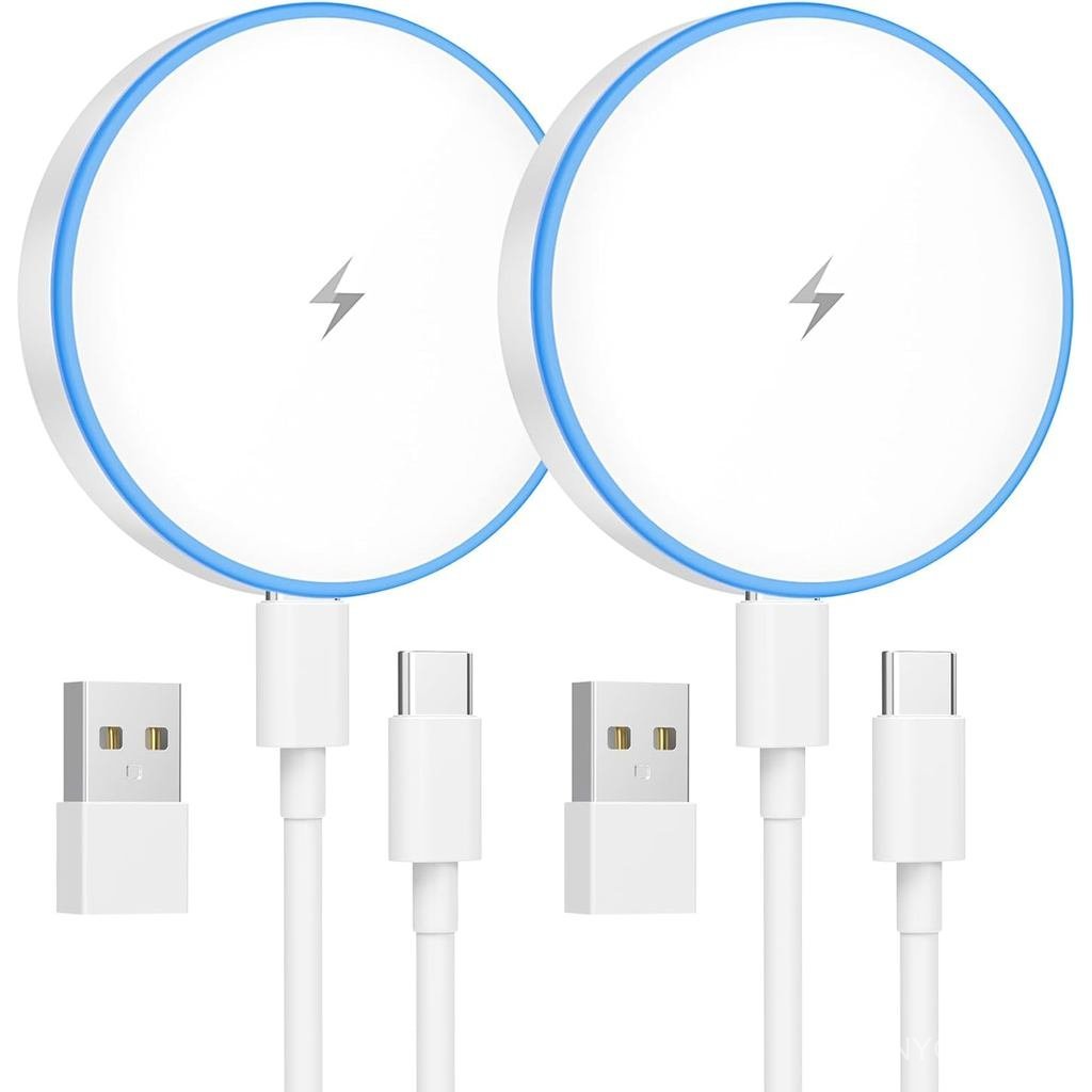 MagSafe Charger 2 Pack 15W Magnetic Wireless Charger Fast Charging Pad Compatible with iPhone 17/16/
