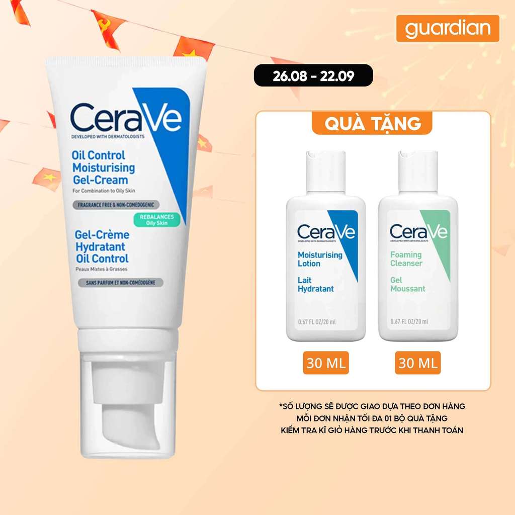 Kem Dưỡng Kiềm Dầu Dành Cho Da Dầu Và Da Hỗn Hợp CeraVe Oil Control Gel-Cream 52Ml | Guardian Việt N
