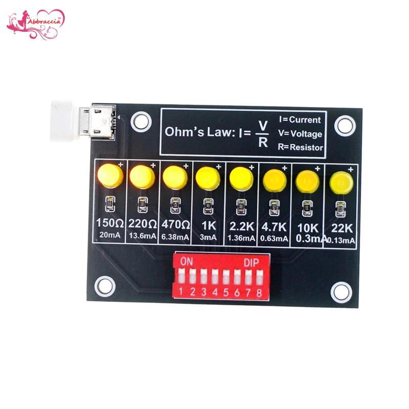Ohms Law Learning DIY Solder Practice Kit Bảng kim loại giảng dạy điện tử Dự án phòng thí nghiệm đơn