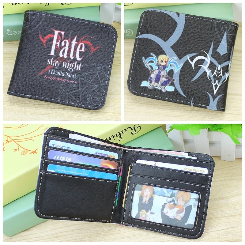 Anime Fate Stay Night Nam Ví Ngắn Fate Zero Sabre Altria Pendragon Đựng Thẻ Nữ Ví