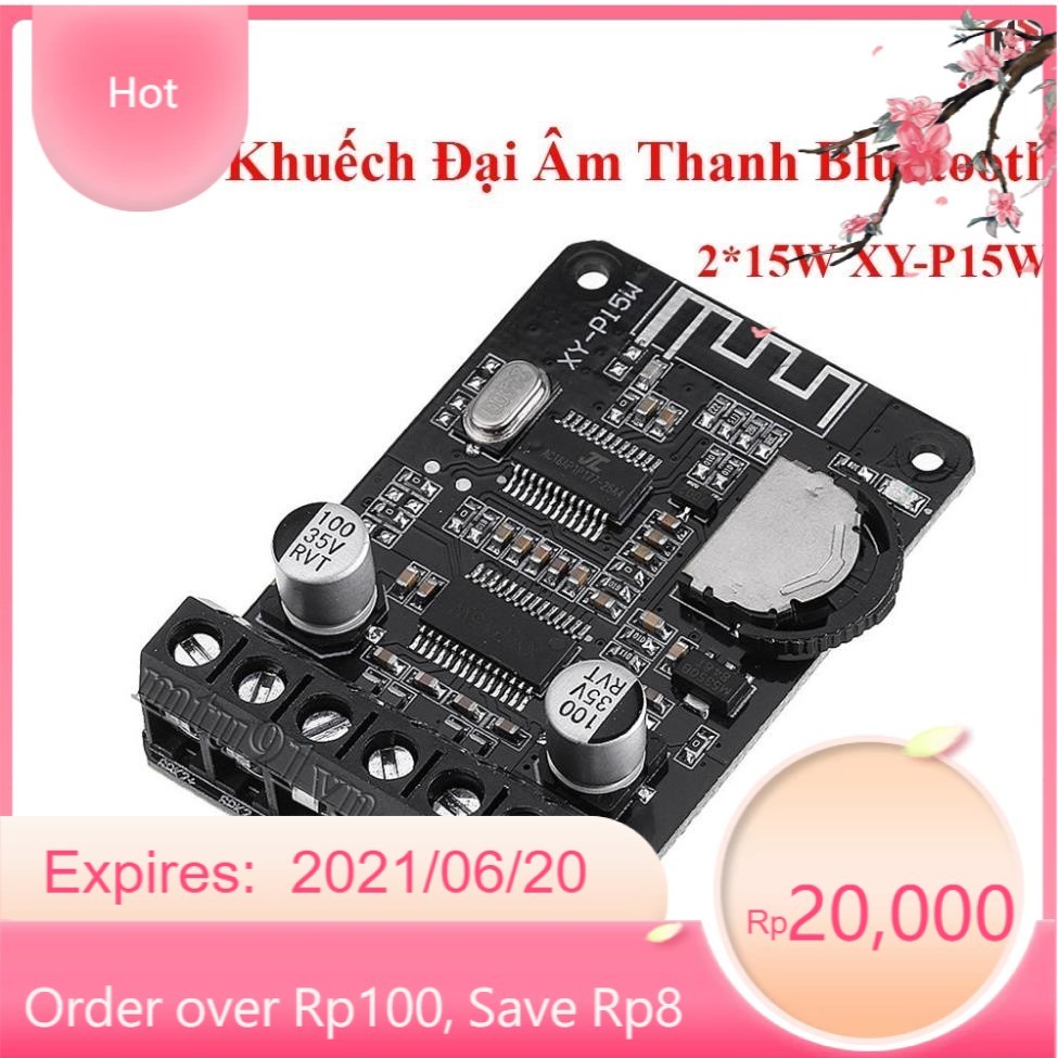 Mạch Khuếch Đại Âm Thanh Bluetooth 5.0 2*15W XY-P15W
