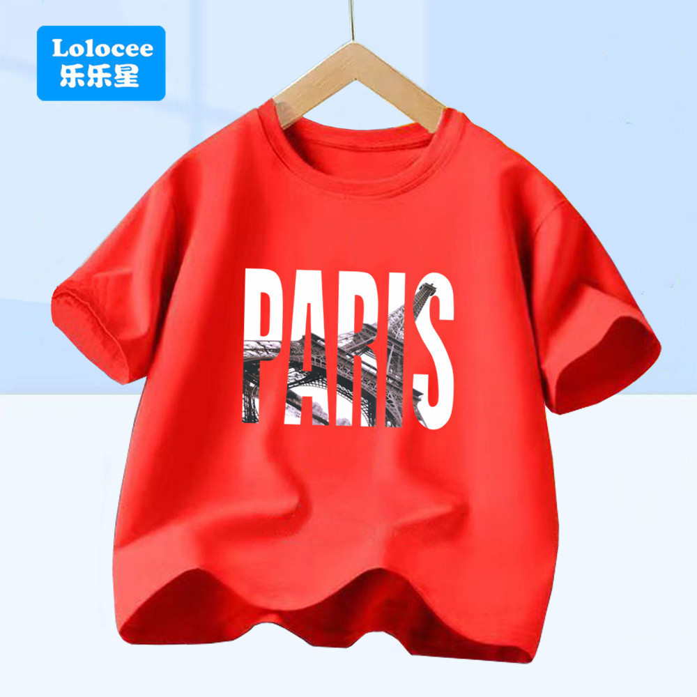 Áo thun nam nữ Paris thiết kế PARIS và Tháp Eiffel - Cotton thoải mái mặc thường ngày cho trẻ em