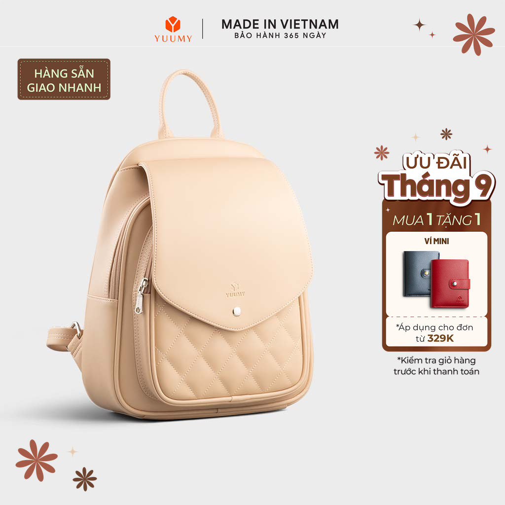 Balo Yuumy (Thời trang nữ đựng phối nắp gập - Balo da Seasand YBA108) Bagsmart