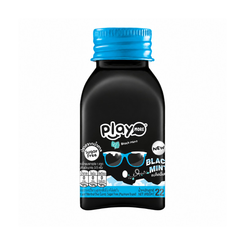 Kẹo The Play More Black Mint không đường 22g  - 03258