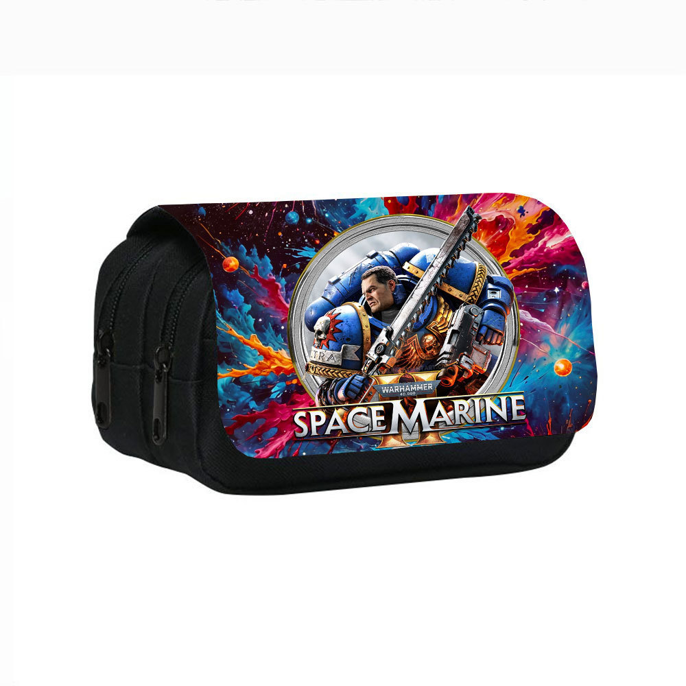 Bán buôn Warhammer 40K: Space Marine 2 Hộp đựng bút chì hai lớp Space Marine 2 Túi văn phòng phẩm dà