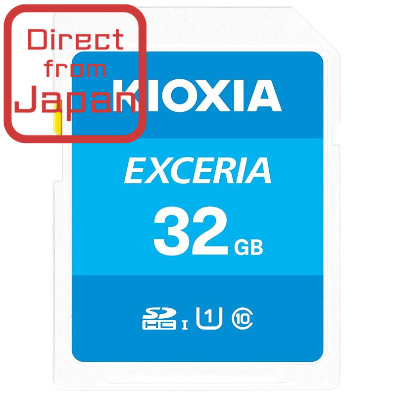 KIOXIA SD Memory Card 32GB–512GB, Made in Japan, UHS-I Class 10, Up to 100MB/s Read Speed, Official 
