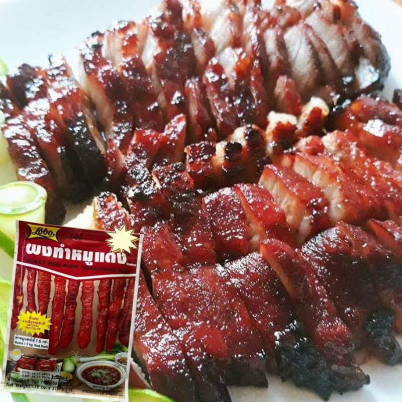 Gói Bột Làm Xá Xíu Lobo Nội Địa Thái 100g - Ướp 1.2kg Thịt Heo Quay, Nướng Lu, Ướp Thịt Nướng Màu Đẹ