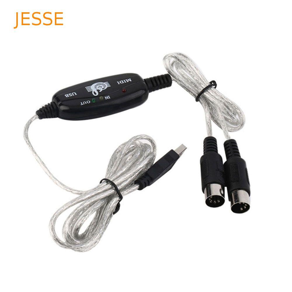 Dây nối dài cáp JETSE MIDI sang USB Giao diện MIDI hữu ích Dây nhạc âm thanh cho đàn Piano điện USB 