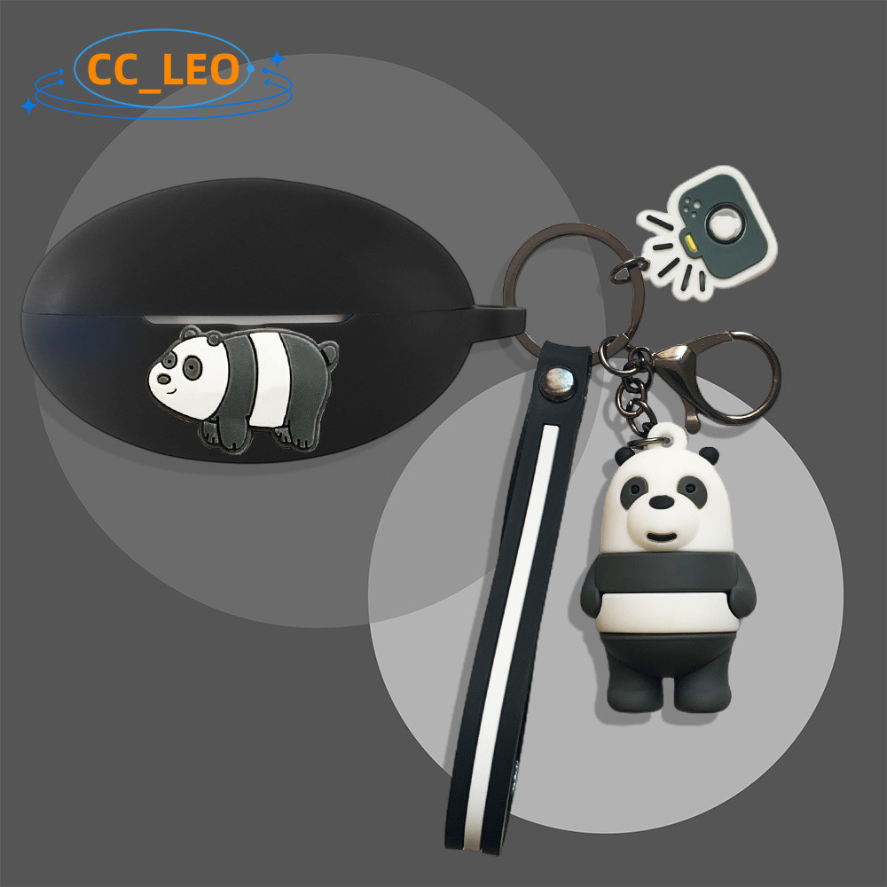 Suitable for HuaWei FreeBuds Neo Case Cute Panda Keychain Pendant Cartoon Silicone Soft Case Shockpr