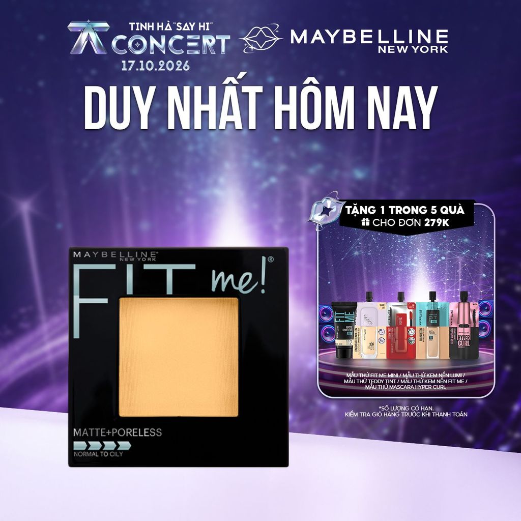 Phấn Phủ Mịn Lì Kiềm Dầu Fit Me Matte Poreless Powder Maybelline New York 8.5g