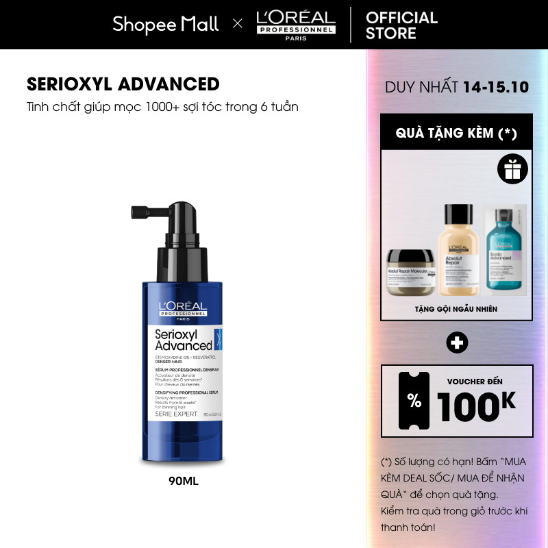 Tinh chất xịt tăng mật độ làm dày tóc chuyên nghiệp L'Oréal Professionnel…