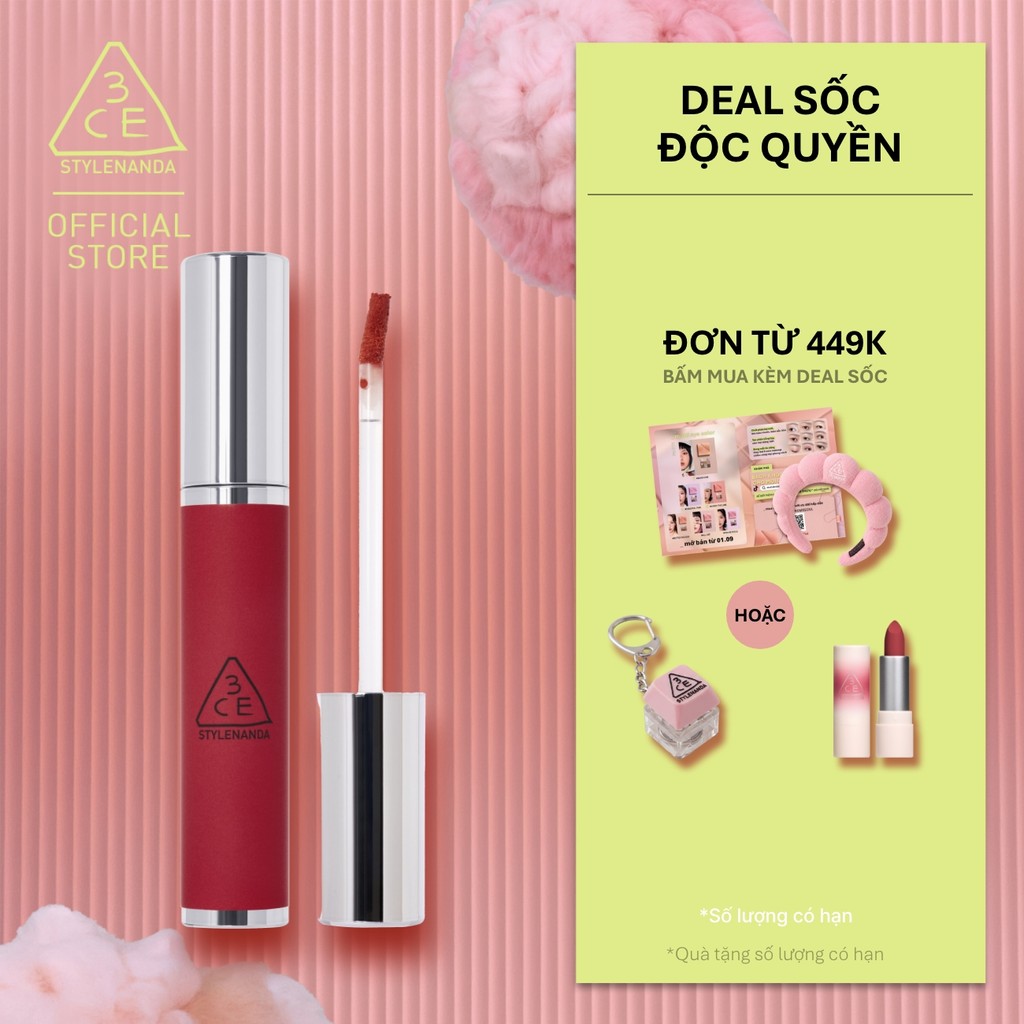 Son kem bùn mịn lì 3CE Hazy Lip Clay