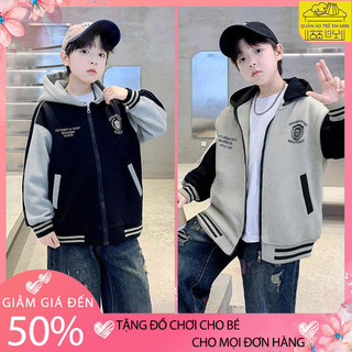  Áo khoác nam, áo khoác bomber, áo khoác thu đông bé trai mẫu RETR, áo thu đông nam nữ size 18-52kg chất nỉ bông dày dặn