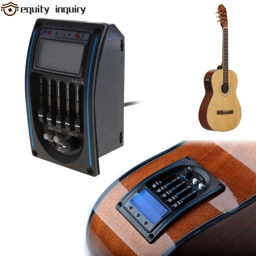 EQUITY INQUIRY Band Acoustic Guitar Preamp, LC-5 / 4 EQ Preamp Guitar Tuner System, Preamp EQ 5 Band