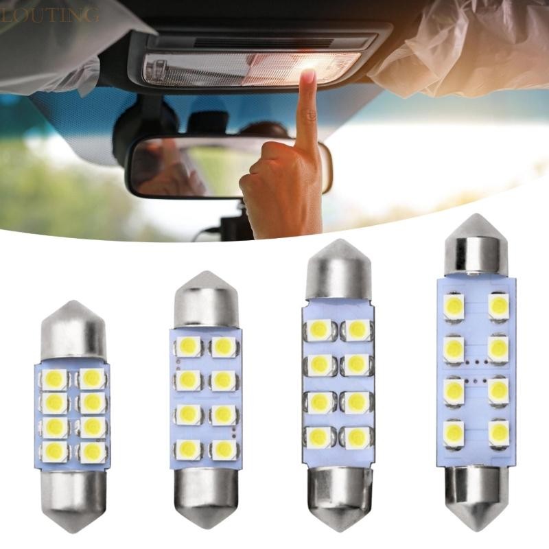 Bóng đèn LED trang trí xe hơi 8SMD Festoon hai mũi 31mm 36mm 39mm 41mm