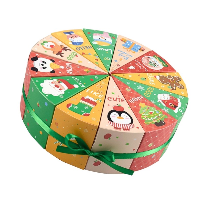 HIK Holiday Craft Box Advent Calendar Cardstock Hộp đựng đồ trang trí Giáng sinh