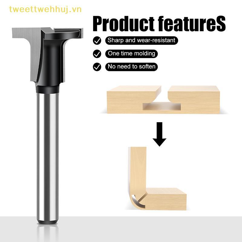 Nhíp 1 6mm 1 / 4 "Shank Carbon Crystal Plate Arc Uốn Router Bit T-half Tròn Flat Rãnh Góc Cắt Dụng C
