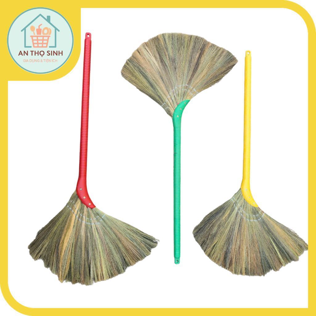[Combo 2 cây] chổi bông cọ (chổi đót) quét nhà sạch, "dạy con" ngoan