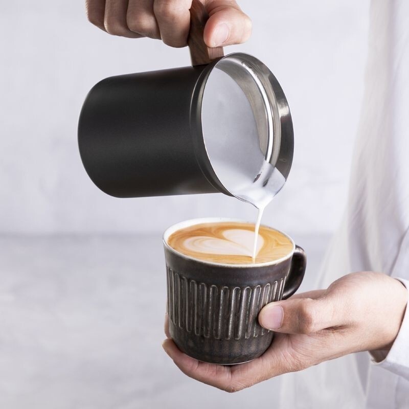 Sg SellerHero Knight Manual Milk Maker Milk Frother Stainless Steel Milk Frother Milk Tank Fancy Cof