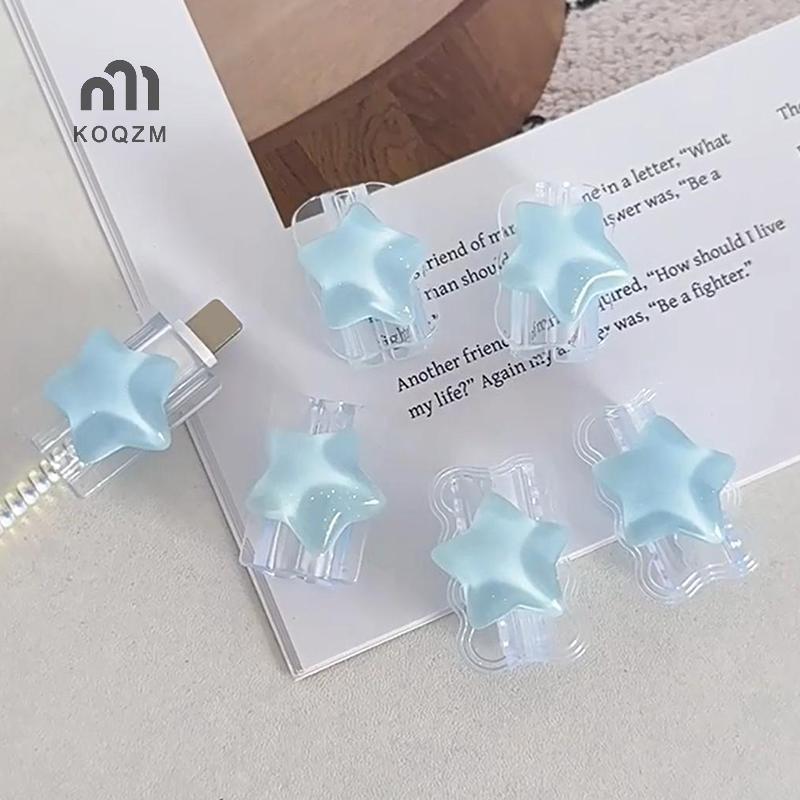 [KOQZM] Hàn Quốc Dễ Thương 3D Ocean Stars Change Charger Protector Cover Bộ Bảo Vệ Dây Sạc Bảo Vệ Ng