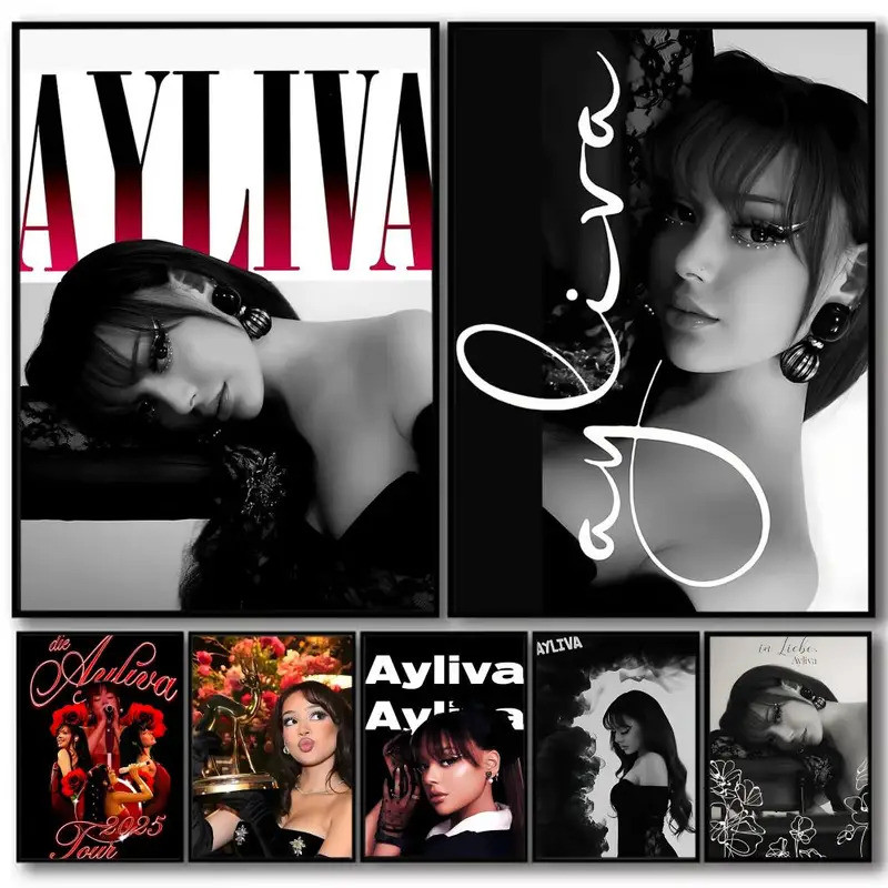Pop Singer A _ Ayliva Tạp Chí Thời Trang HD Vải Lanh Canvas Poster Treo Tường Nghệ Thuật In Hình Cho
