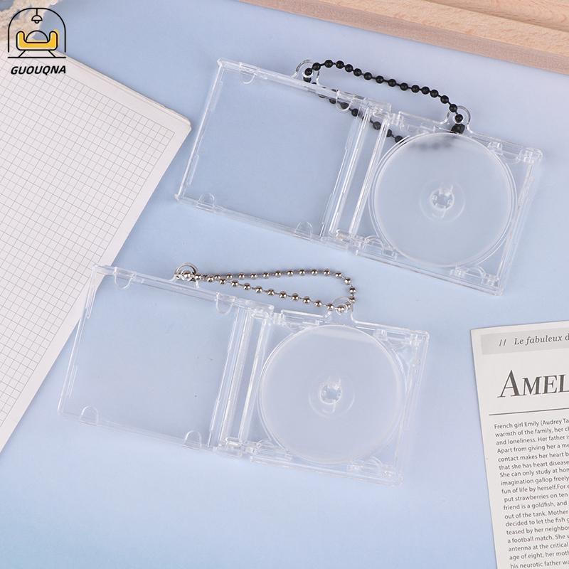 GUOUQNA 1 Cái nk Album Mini CD Case + CD Móc Khóa Cho DIY Móc Khóa Bapa Treo Trang Trí Dây Xích / Kẹ