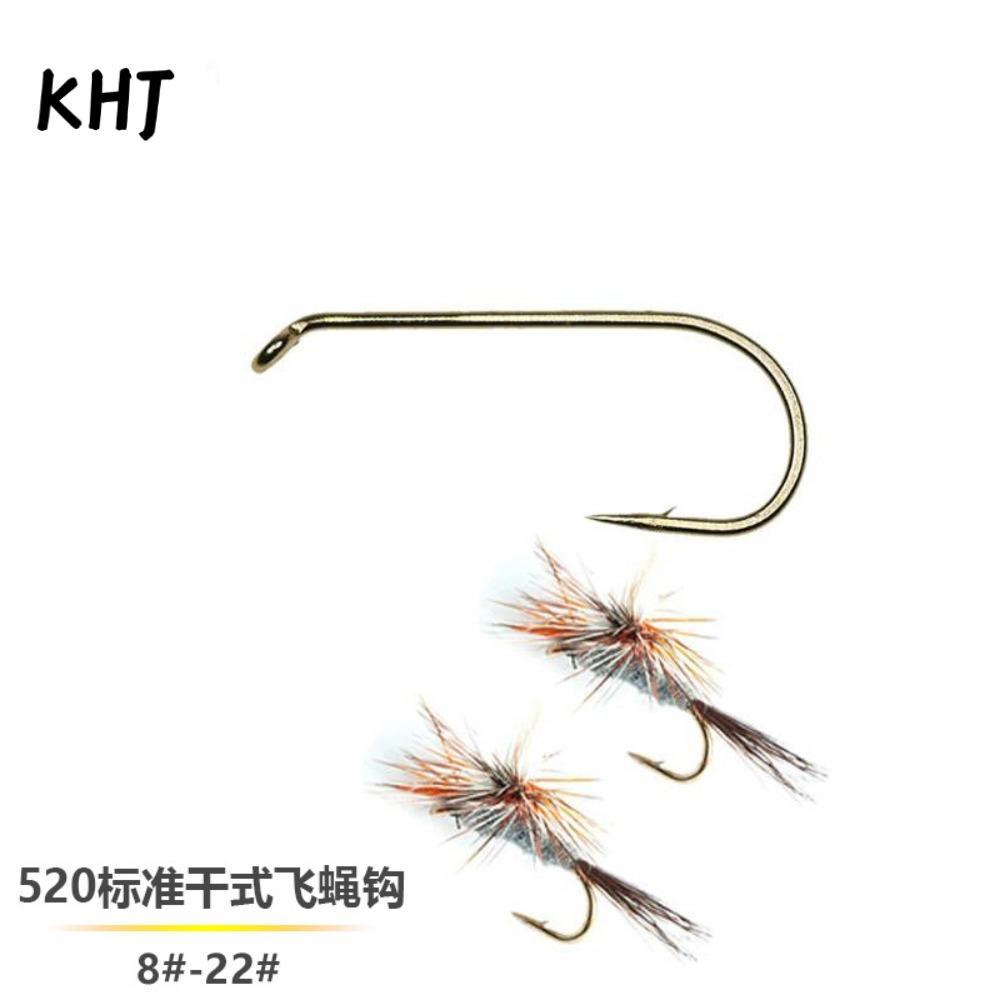 KHJ Fly Tying Hook, Tiêu chuẩn 8 # -22 # Long Shank Fly Fish Hook, 2024 Wire Caddis Long Shank Fly F