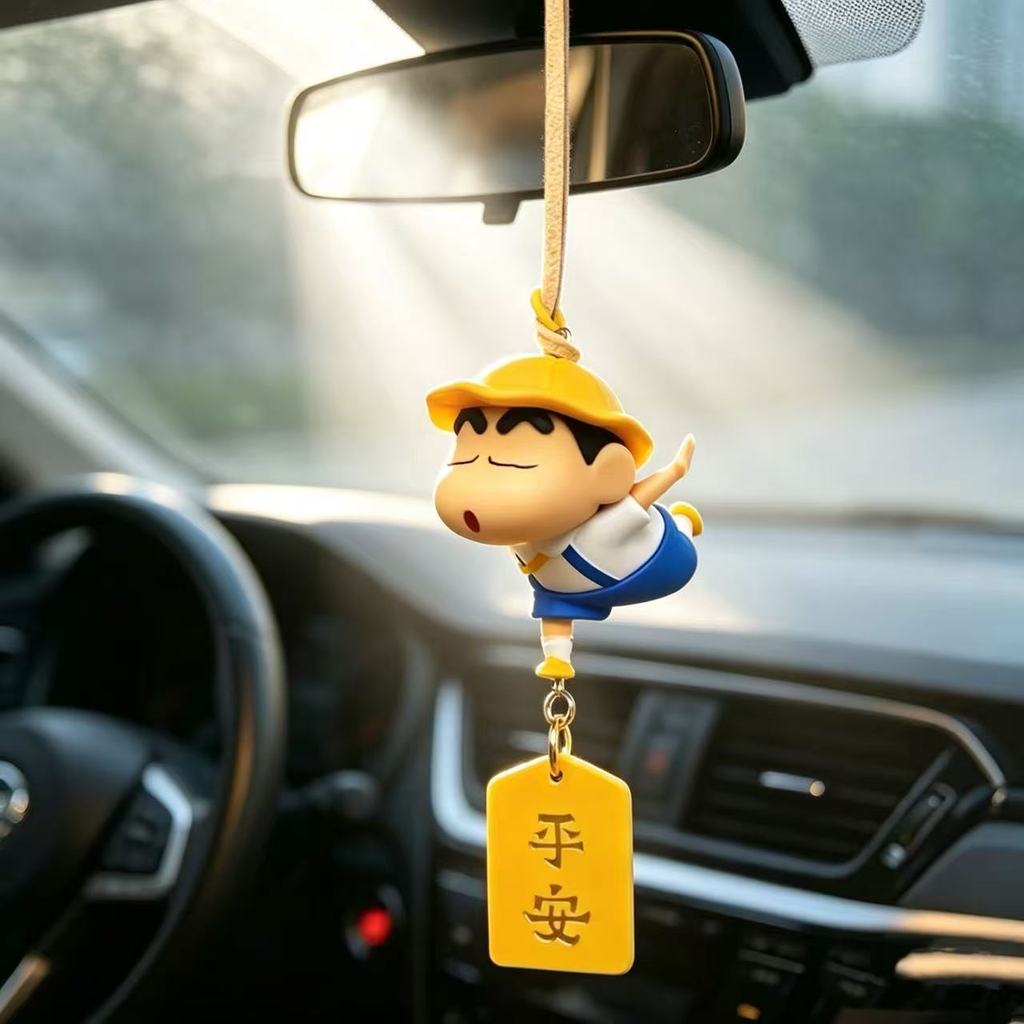 2026 Xoay Crayon Shin-Chan Hợp Thời Trang Chơi Hình Trang Trí Xe Người Ảnh Hưởng Văn Phòng Giải Nén 