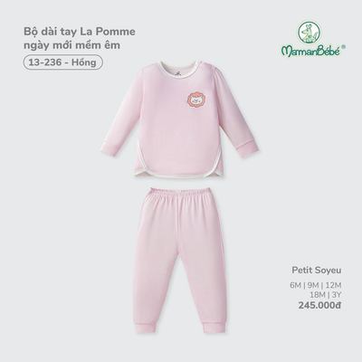 Bộ dài tay La Pomme ngày mới mềm êm - Sợi Petit Soyeu thoáng mát - Bé trai/gái - 6M - 3Y