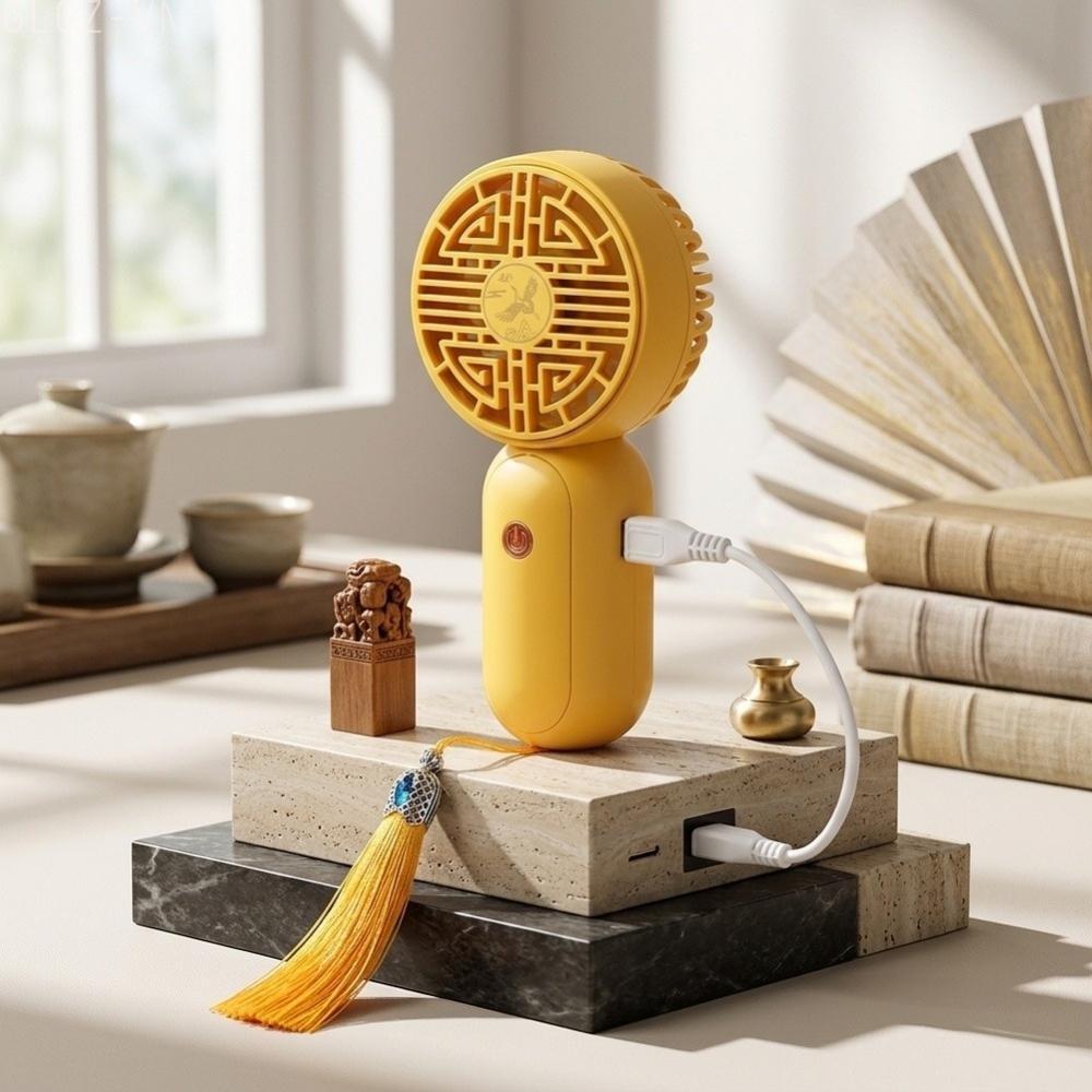 Handheld Mini Fan Three Adjustable Speeds Built-in Battery Lightweight Design